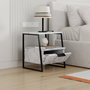 Hanah Home Mesilla de Noche Pal - Carrara Marble